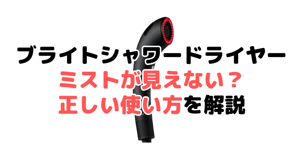 ブライトシャワードライヤーのミストが見えない?正しい使い方を解説