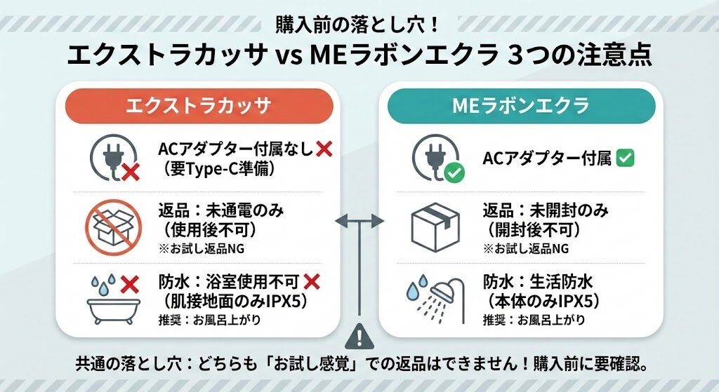 【比較の注意点】エクストラカッサとMEラボンエクラ、どっちを買う前に知るべき「落とし穴」