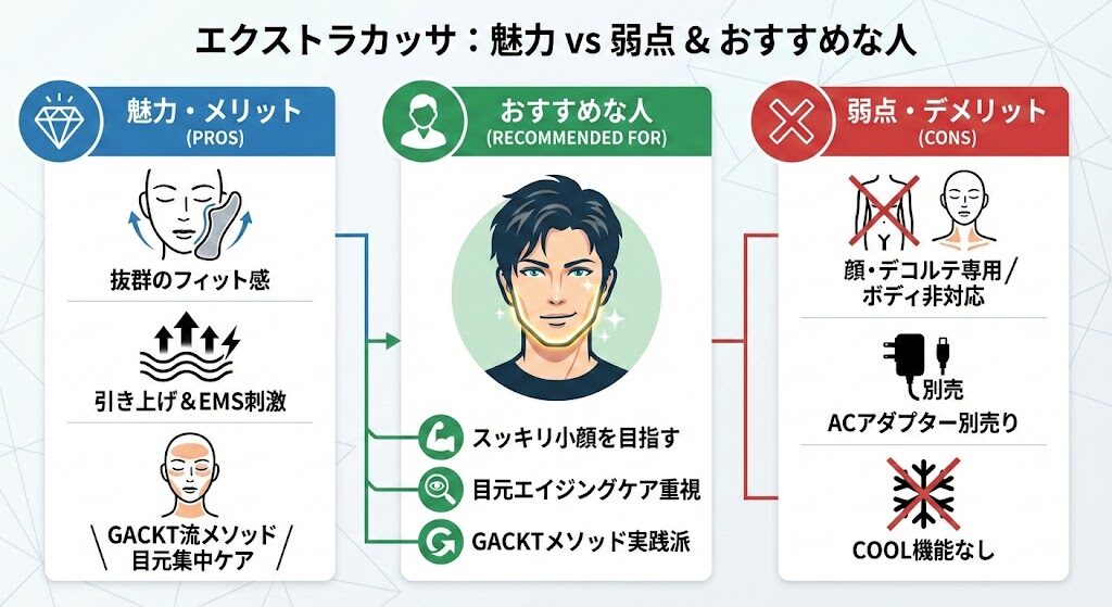 GACKTプロデュース「エクストラカッサ」がおすすめなのはどっちの人?魅力と弱点